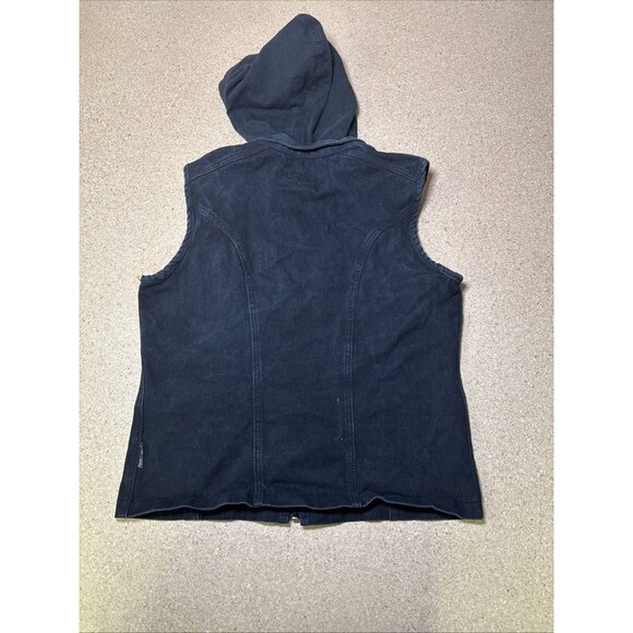 VTG Tripp NYC Vest Jacket Mens Large Black 100% Cotton Zipped Goth Emo M F3 - Picture 5 of 7